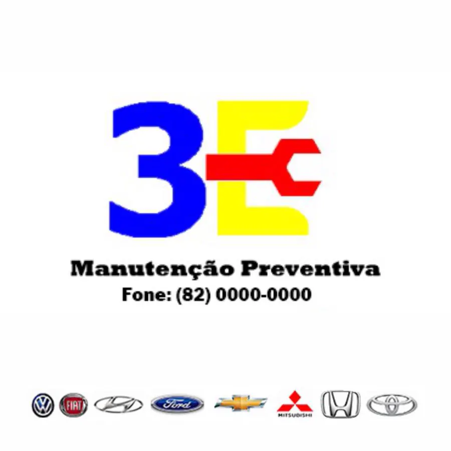 Logotipo antigo da 3E Centro Automotivo, antes do redesign