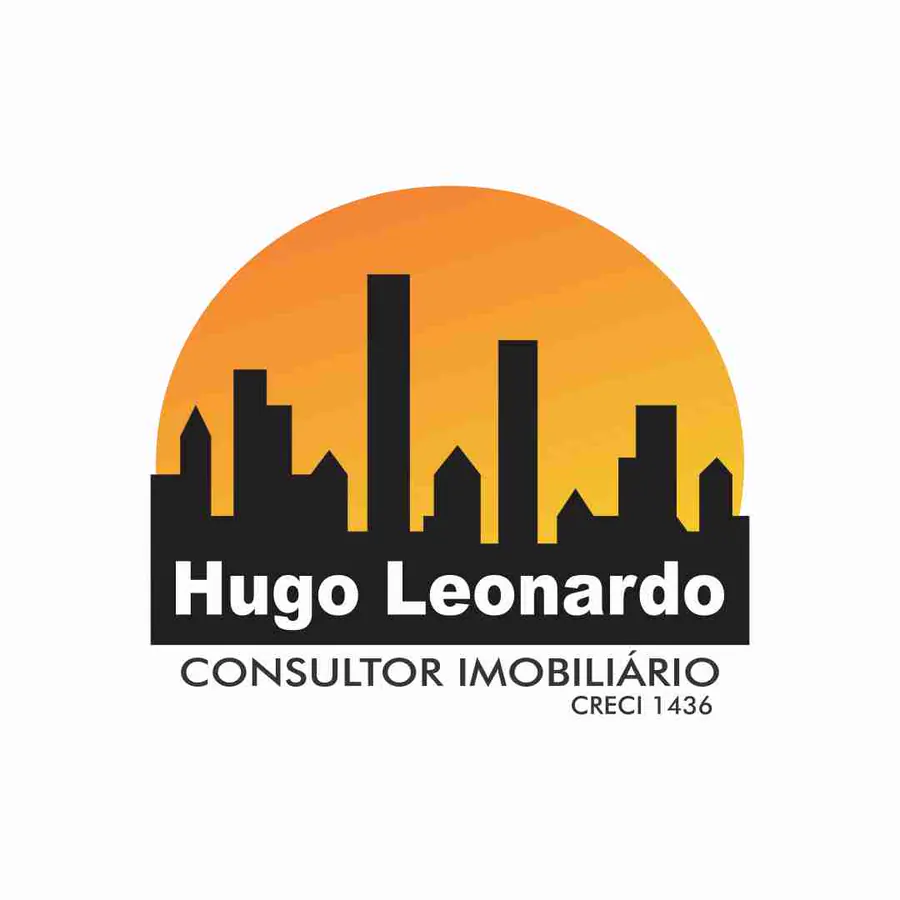 Logotipo antigo da Hugo Leonardo Imóveis, antes do redesign