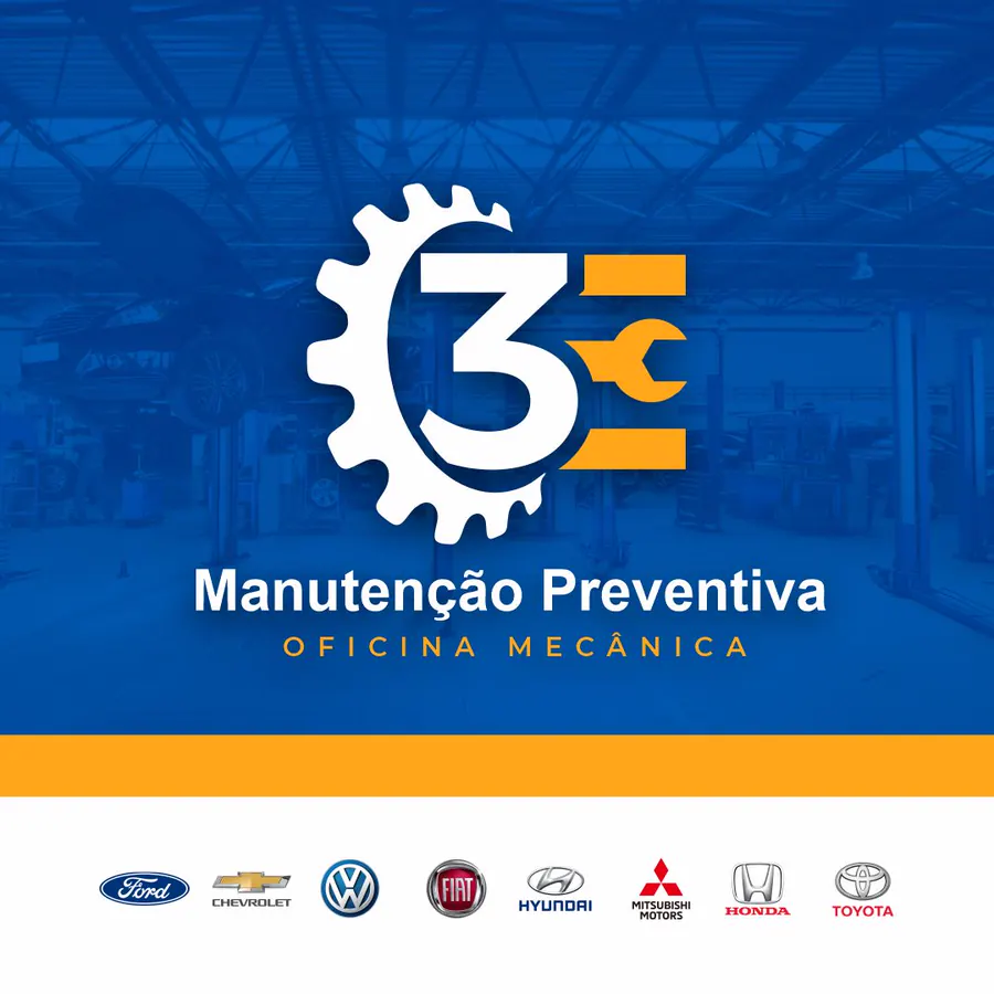 Logotipo novo da 3E Centro Automotivo, criado pela Agência Moura Torres