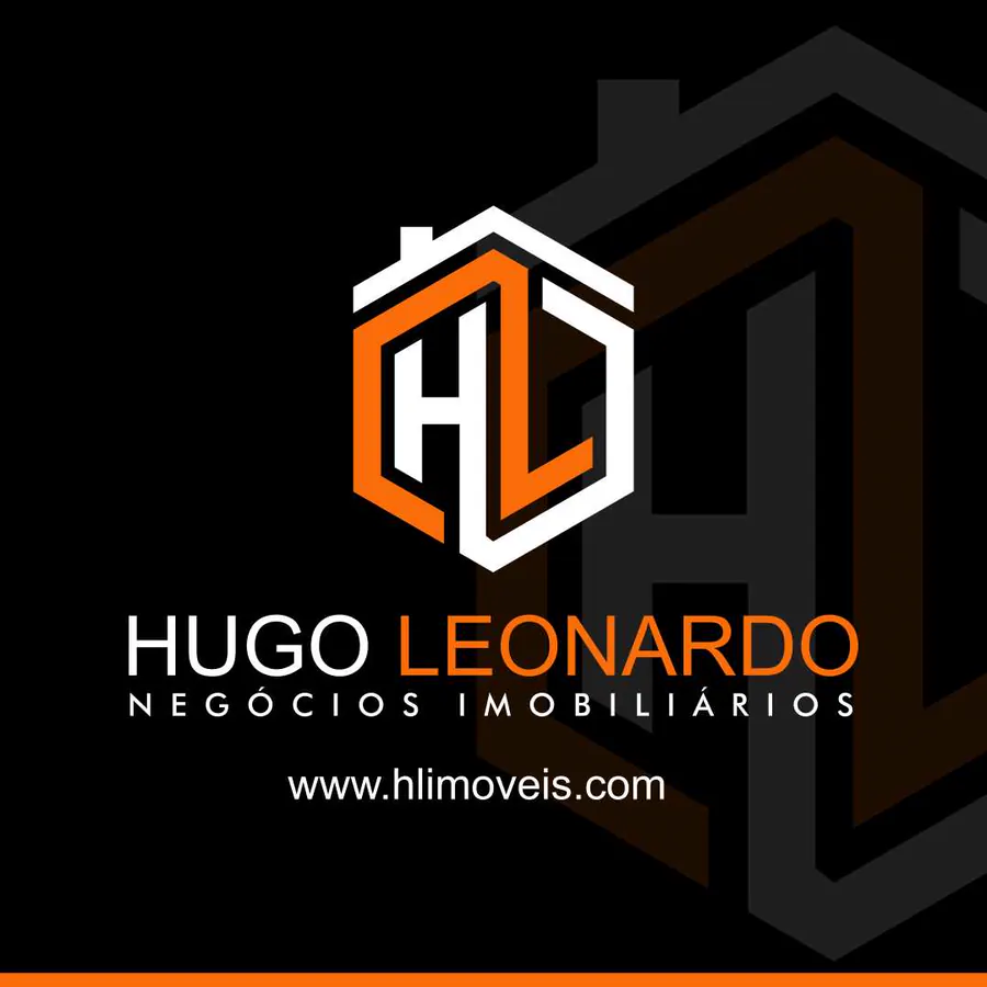 Logotipo novo da Hugo Leonardo Imóveis, criado pela Agência Moura Torres