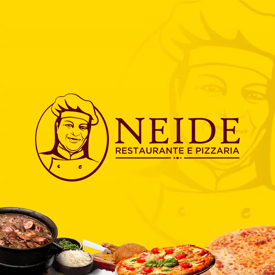 Logotipo novo da Neide Restaurante e Pizzaria, criado pela Agência Moura Torres