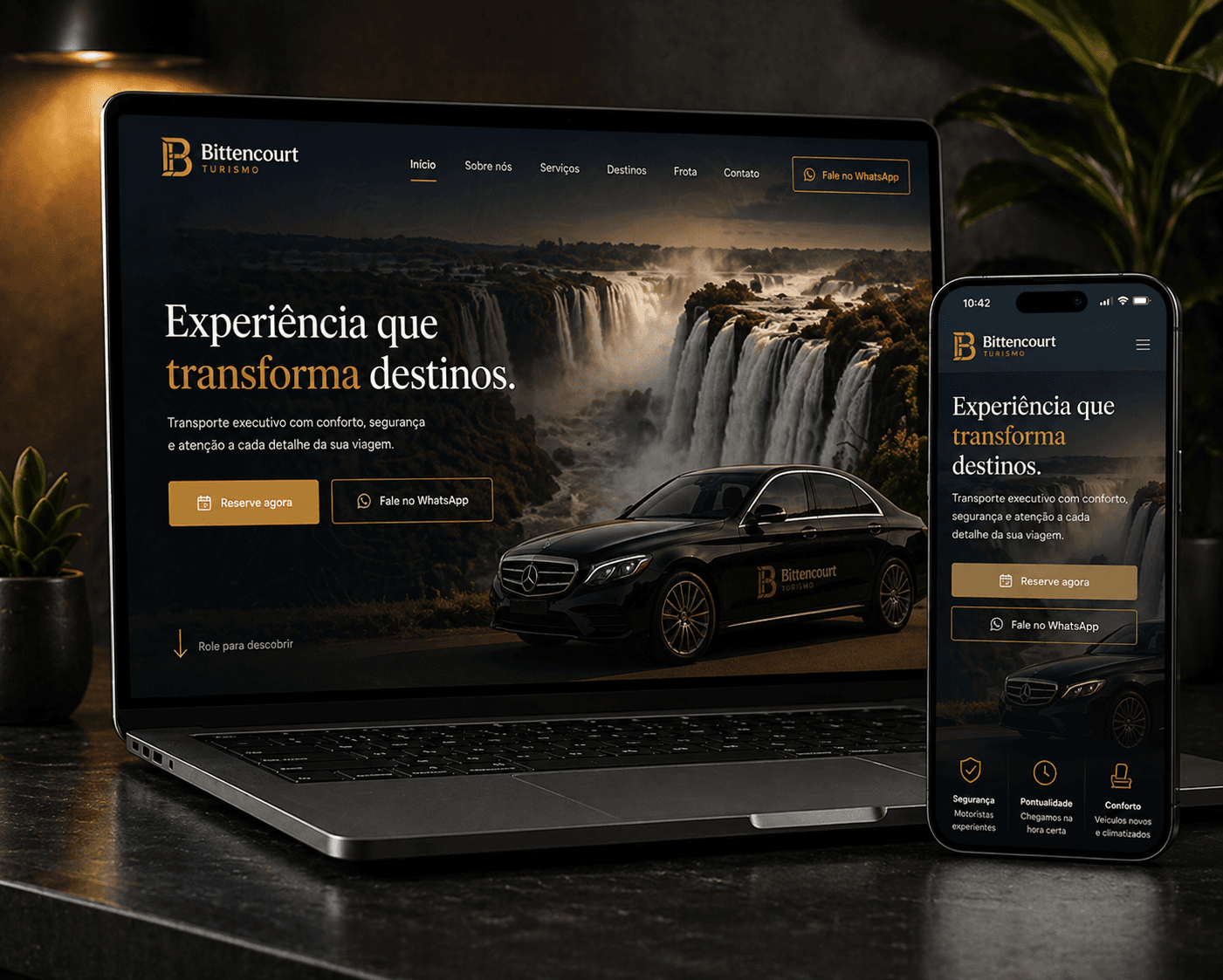 Landing page Bittencourt em MacBook