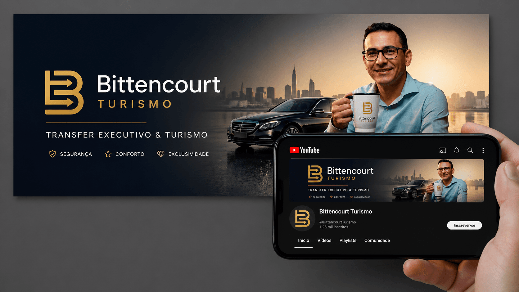 Capa de canal YouTube Bittencourt